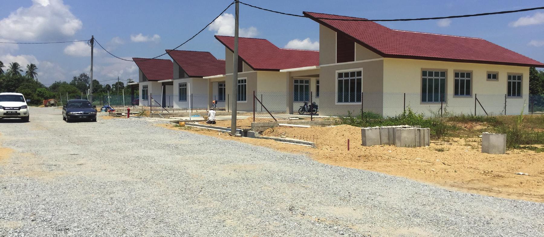 Completed residential houses at Kampung Pasir Panji, Tanah Merah